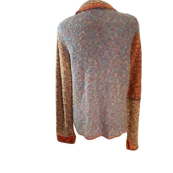 Coldwater Creek Womens Artsy Boho Patchwork Knit Cardigan Sweater XL - Picture 4 of 7